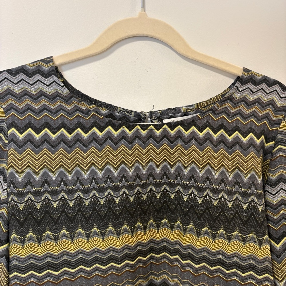 Element Womens Long Split Bell Sleeve Dress Sz Medium Keyhole Back , Aztec Print - Picture 4 of 13